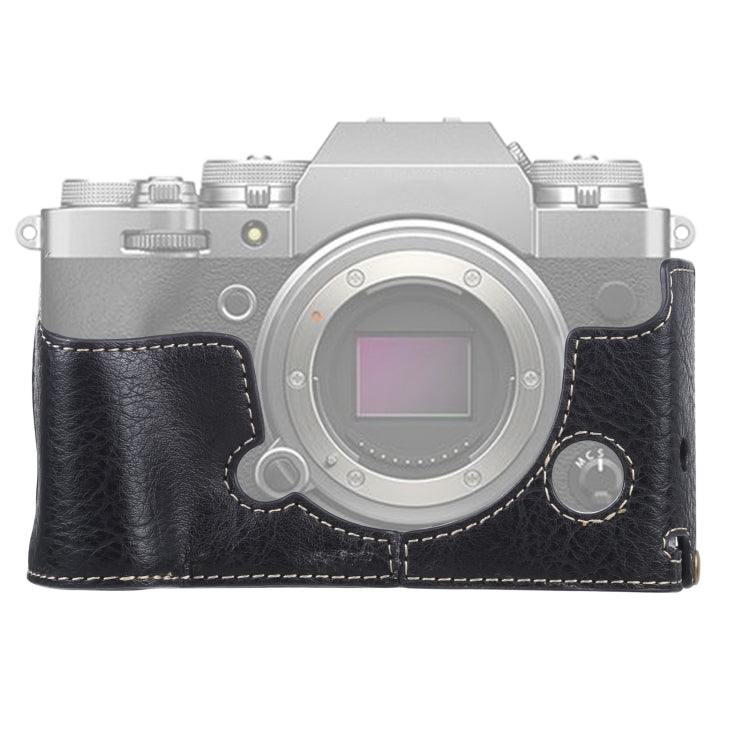 適用於富士 X-T4 荔枝紋PU皮質相機底座