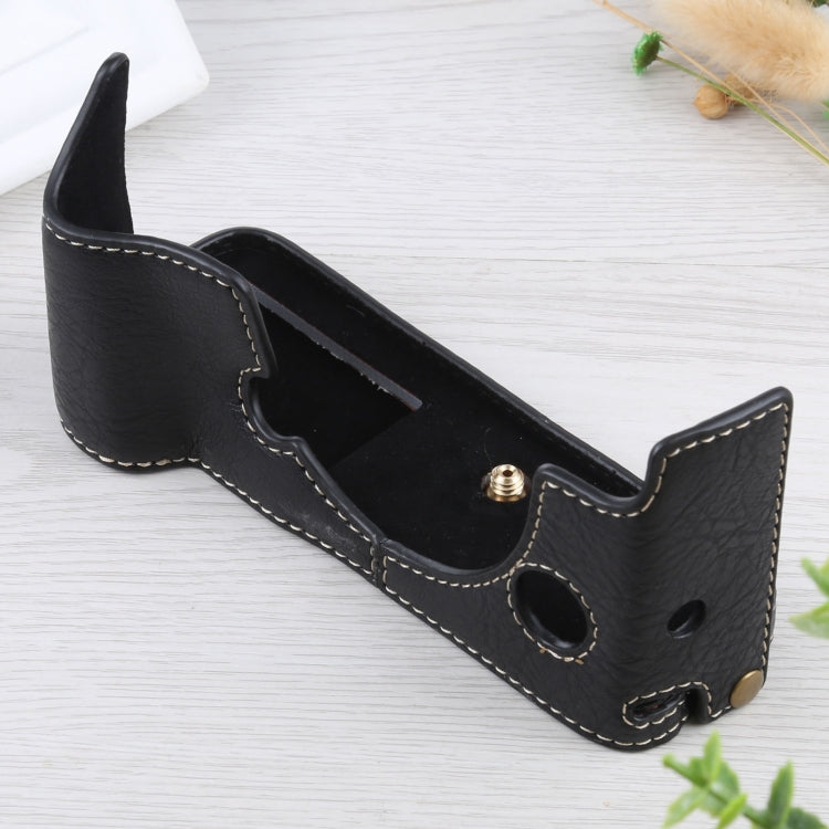 適用於富士 X-T4 荔枝紋PU皮質相機底座