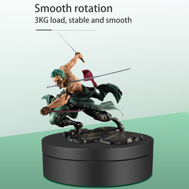 12cm 360度 電動旋轉轉盤展示架攝影視頻拍攝道具轉盤 磨砂 承重3kg