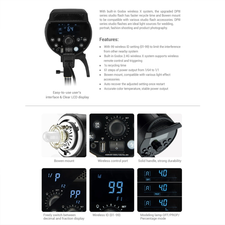 Godox DP1000III閃光燈攝影燈 , DP1000III