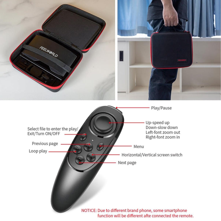 富威德 TP10 便攜式提詞器帶藍牙遙控器&鏡頭轉接環 適用於10英寸以下手機/平板