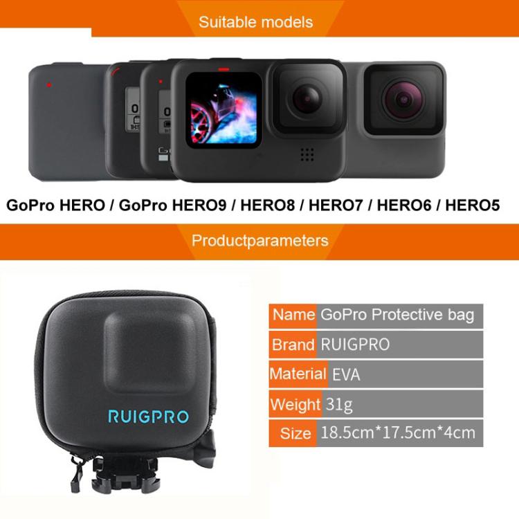 RUIGPRO RG34 迷你小包 適用於 GoPro Hero11 Black / HERO10 Black / HERO9 Black / HERO8 Black /7 /6 /5
