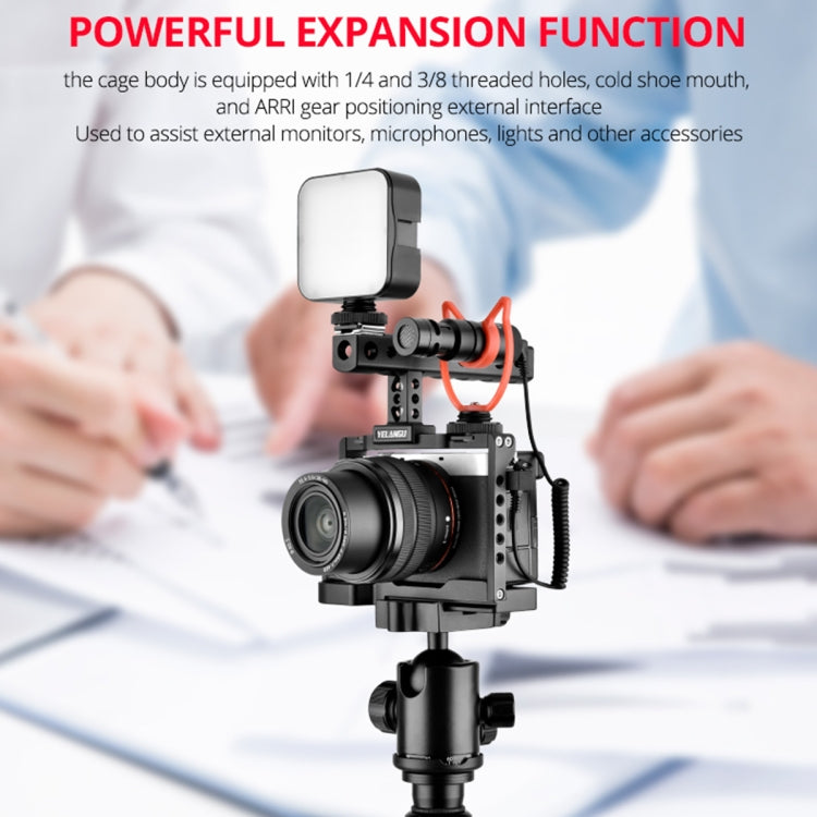 YELANGU C24 適用於索尼Alpha 7C / A7C / ILCE-7C 攝像機 兔籠 帶手柄套件