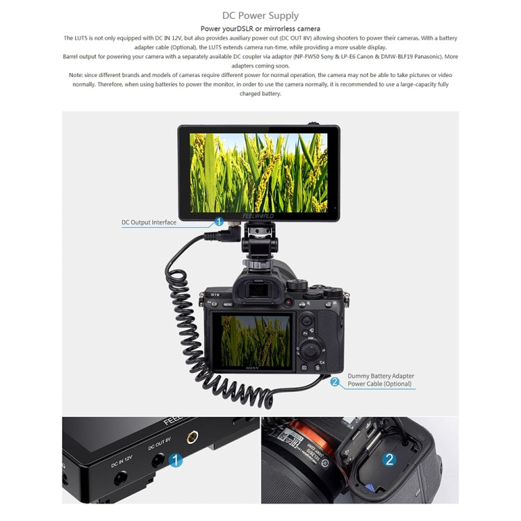 富威德 FEELWORLD LUT5 3000 nits 5.5英寸IPS屏 觸控攝影監視器