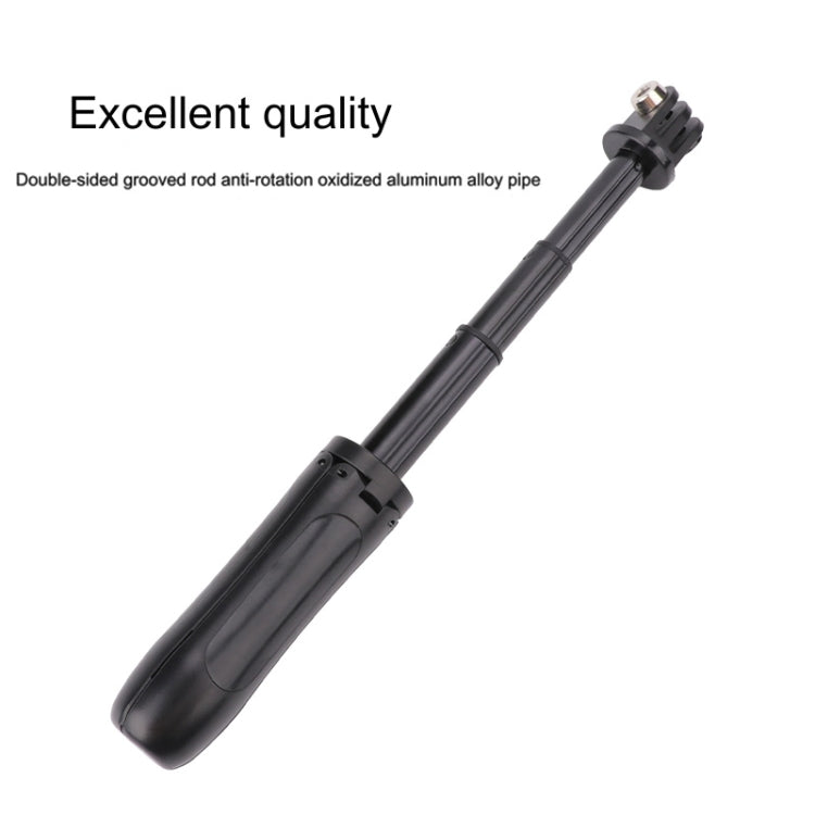 Multi-functional Foldable Tripod Holder Selfie Monopod Stick for GoPro, Insta360, DJI and Other Action Cameras, Length: 12-23cm