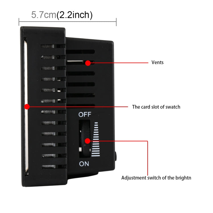 HD-160 正白光 LED 攝影燈/相機補光燈，帶3塊濾色板