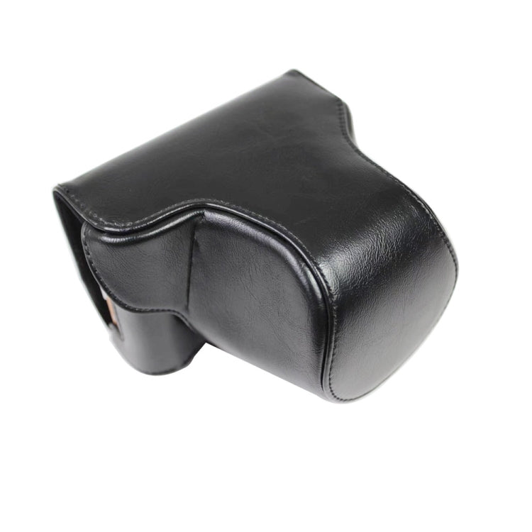 適用於FUJIFILM X-A7 / X-A20 15-55mm鏡頭皮質相機套 配掛繩帶