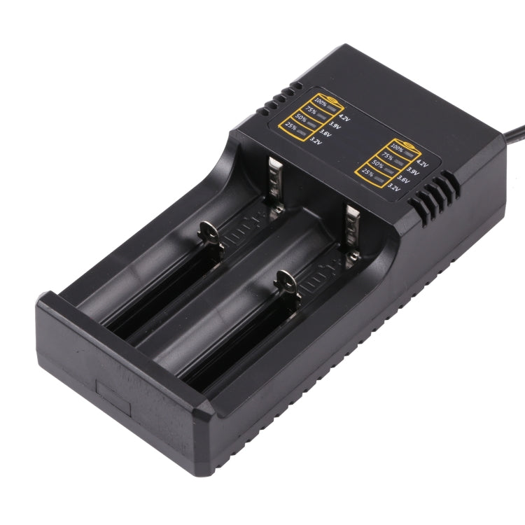 MS-282AX 2槽鋰電池充電器 適用於18650 / 26650 / 14500 / 16340 / 18500鋰電池，美規