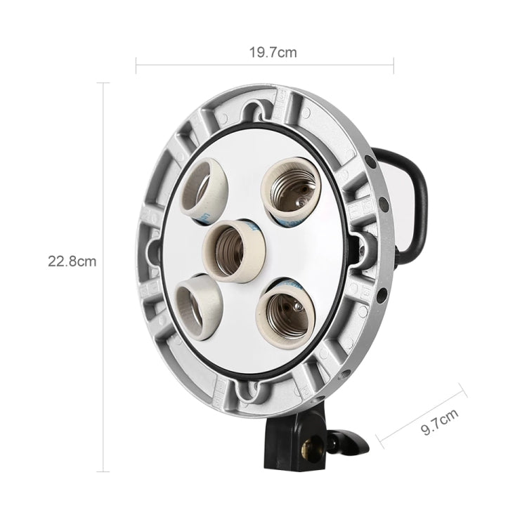 Godox  TL-5三基色燈頭 5個E27接口燈頭座