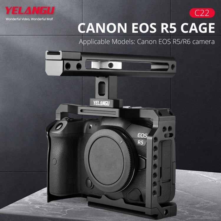 YELANGU C22 YLG0334B   適用於Canon EOS R5/R6兔籠 + 手柄