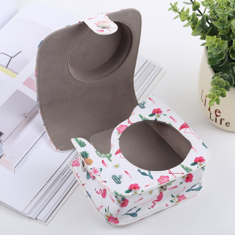 仙人掌火烈鳥圖案皮質相機包帶掛繩 適用於拍立得mini 9 / mini 8+ / mini 8相機