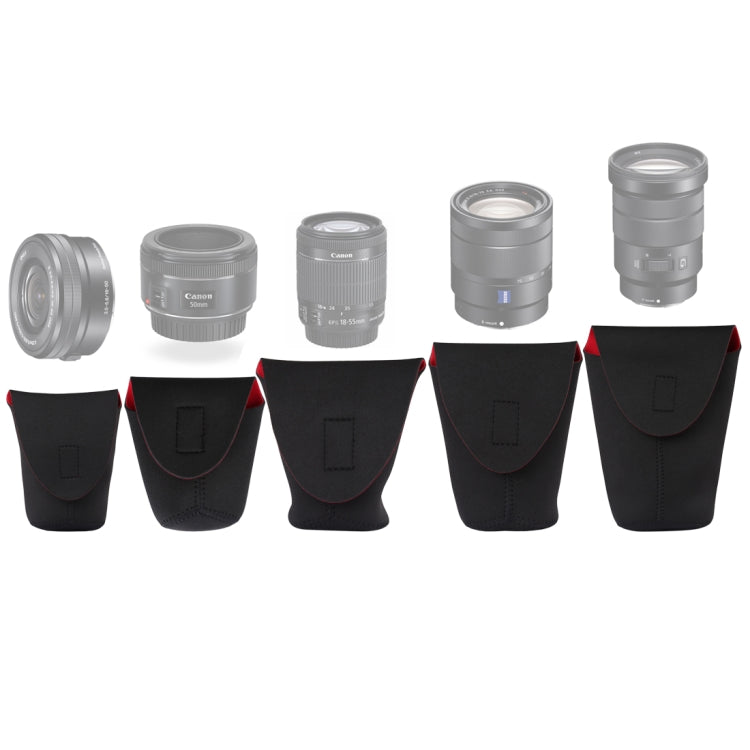5合一套裝 單反相機鏡頭包加厚防震潜水料鏡頭收納包粘扣款