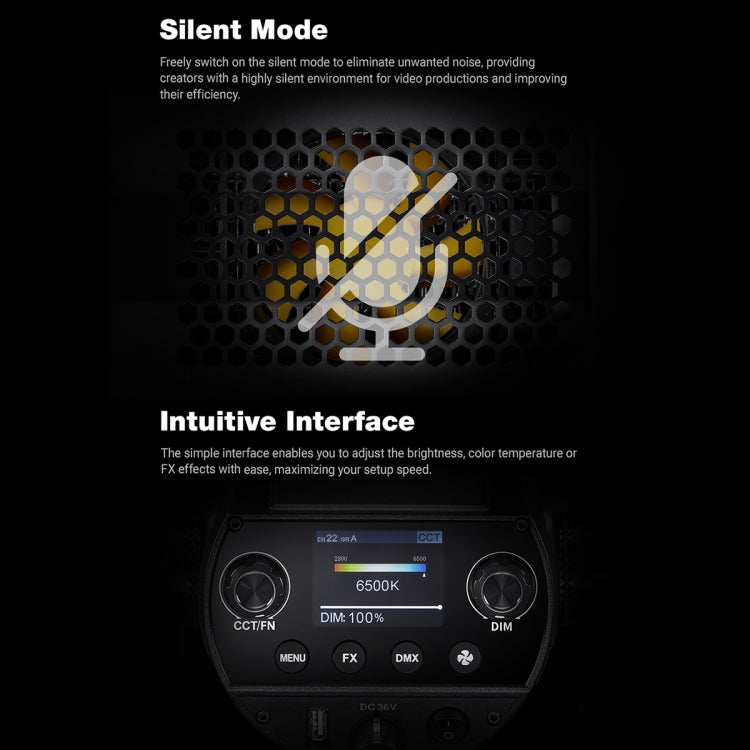 Godox SZ200Bi  200W 2800-6500K Bi Bi-Color LED Video Light