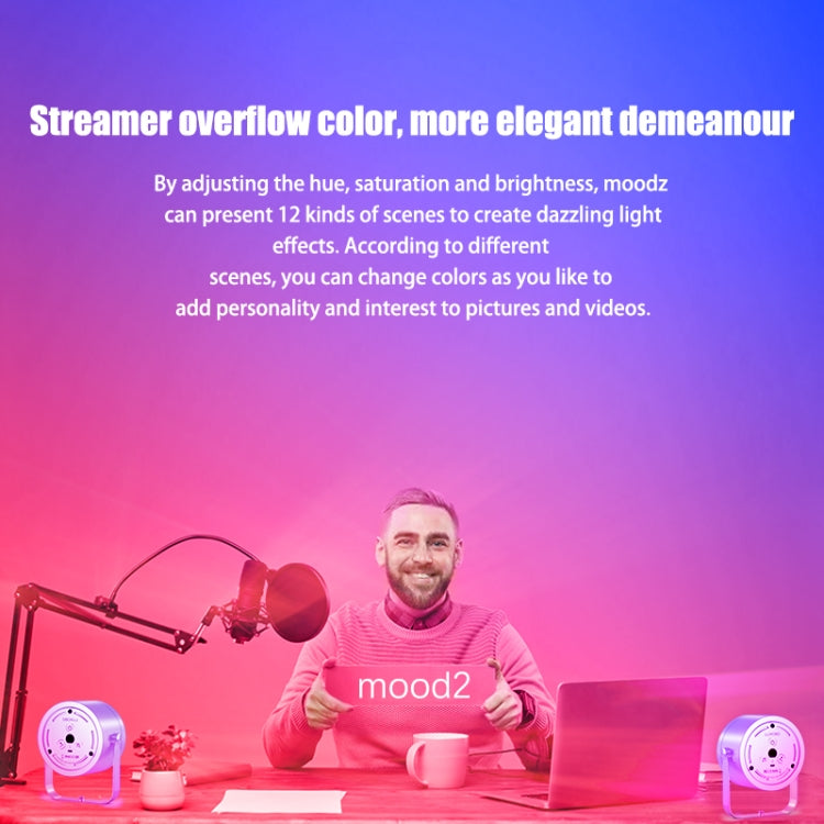 luxceo樂士歐 mood2 RGB彩色氛圍燈 桌面音樂律動拾音燈攝影補光燈