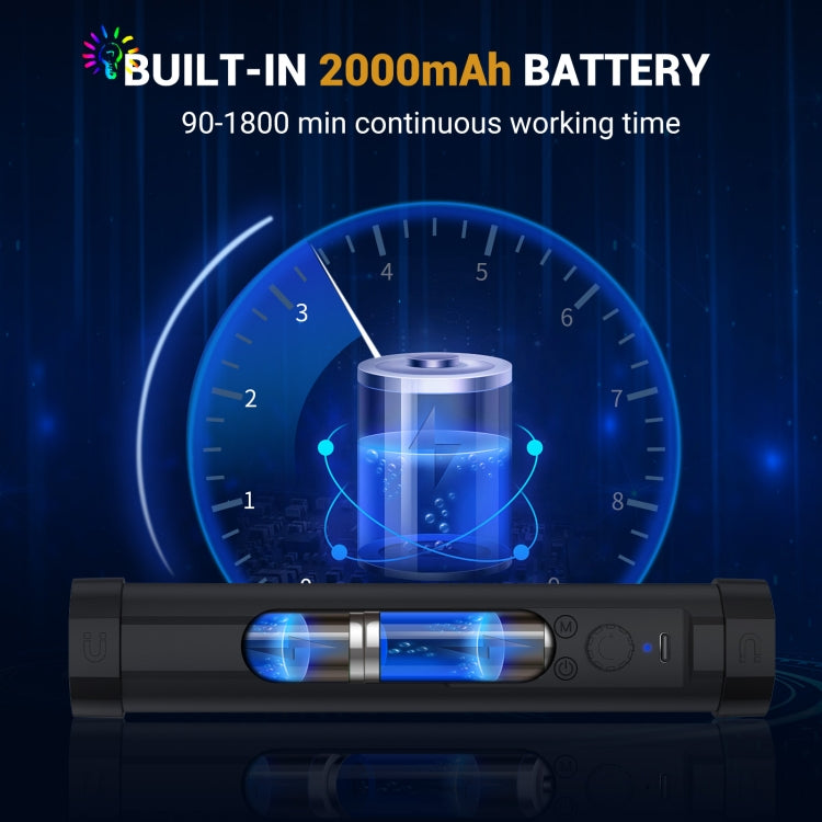 樂士歐P100 RGB手持便攜炫彩攝影補光燈 帶遙控&控光格柵