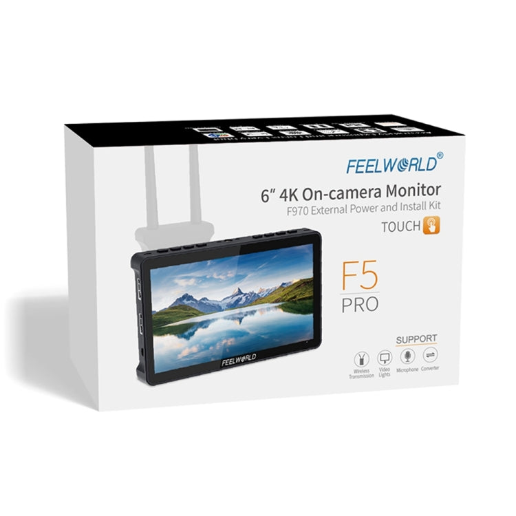 富威德FEELWORLD F5 Pro V4  6英寸觸摸單反微單4K監視器3D LUT監看HDMI輸入/輸出 IPS全高清1920x1080 電源輸出接口