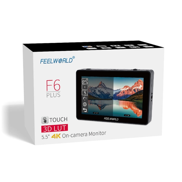 富威德FEELWORLD F6 PLUS V2 6寸3D LUT 觸摸4K監視器 HDMI輸入/輸出 IPS全高清1920x1080 傾斜式支架