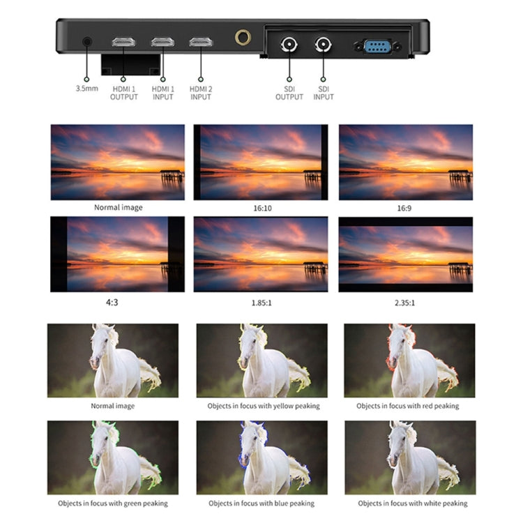 富威德FEELWORLD LUT11S 10.1寸 超高亮2000nits 3D LUT 攝影監視器 導演攝影助理監視器3G-SDI 4K HDMI輸入輸出 1920X1200 IPS屏