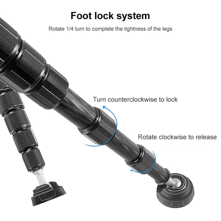 貝欣 P335C 便攜碳纖維獨腳架 戶外攝影拍照單反相機單腳架