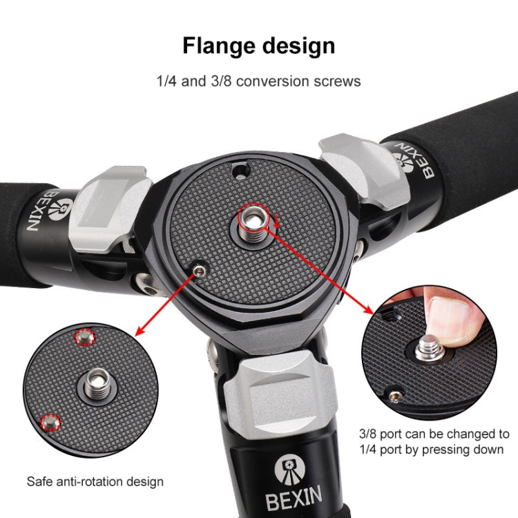 BEXIN RC294+K44  便攜可摺疊碳纖維相機三腳架 無中軸 帶全景球頭雲台