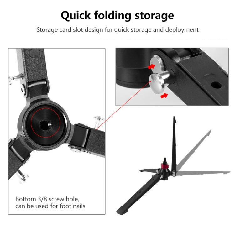貝欣BEXIN ST-3 鋁合金三腳支架攝影直播獨腳架三腳撐迷你桌面三腳架