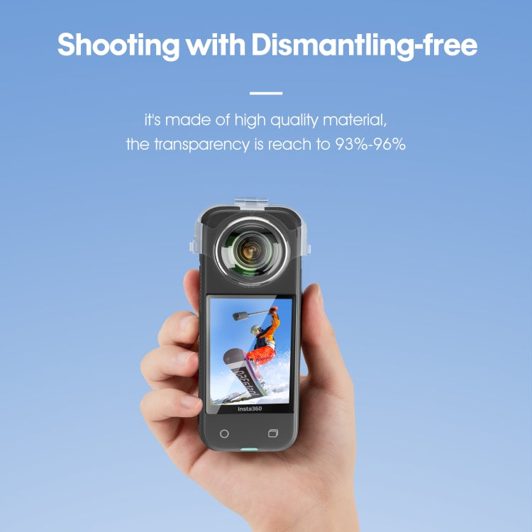 STARTRC 適用於 Insta360 X3 透明罩免拆拍攝保護罩鏡頭保護殼