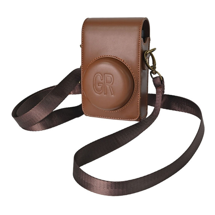 皮質相機包適用於理光GR / GRII / GRIII，卡西歐ZR1200 / ZR1500/ ZR2000/ ZR3500, ZR3600 / ZR3700 / ZR5500帶背帶