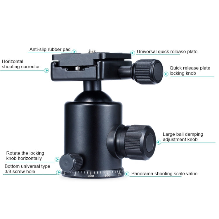 捷寶 歐寶A-308S 可調節鋁合金三腳架帶雲台 適用於單反相機