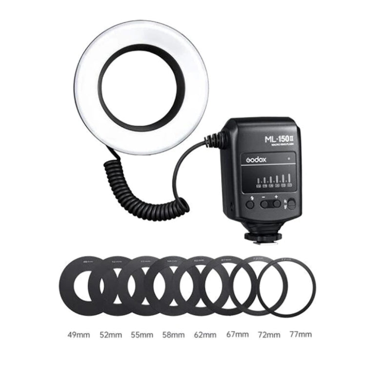 Godox ML-150II  機頂環形閃光燈  帶 配8種規格適配環