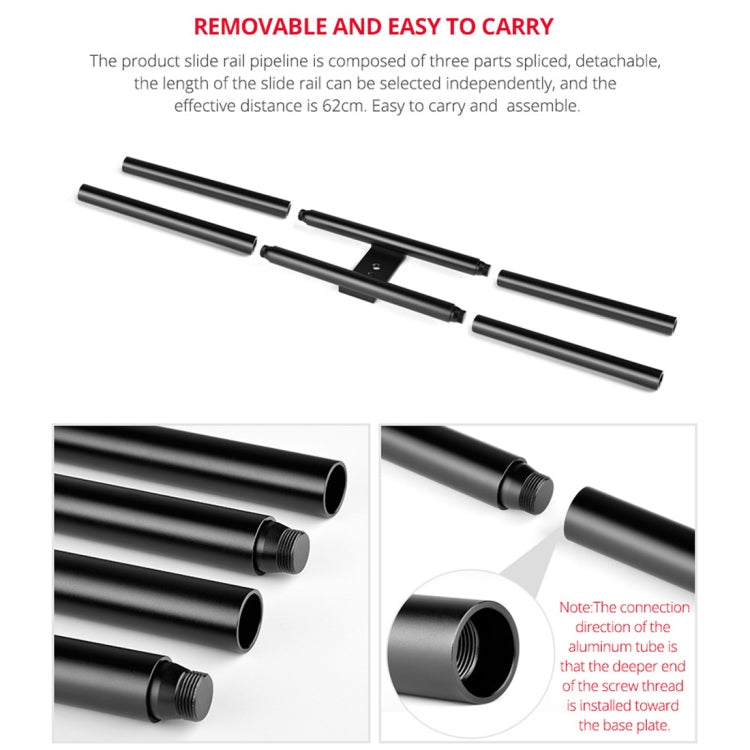 野狼谷 YLG0119A 60cm拼接滑軌+小車軌道卡扣 適用於單反相機/ 攝像機