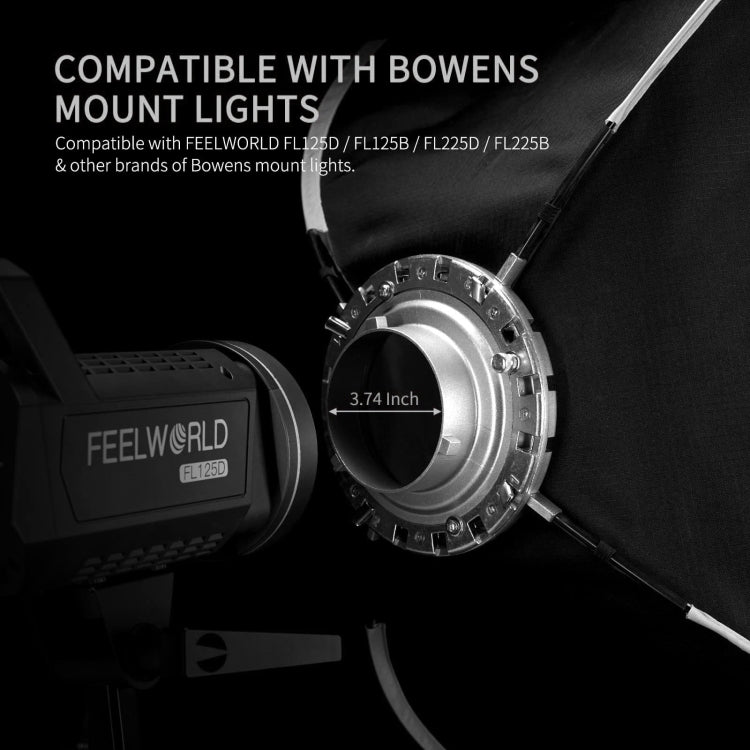 FEELWORLD FSR90 60x90cm快裝長方形柔光箱 通用保榮卡口