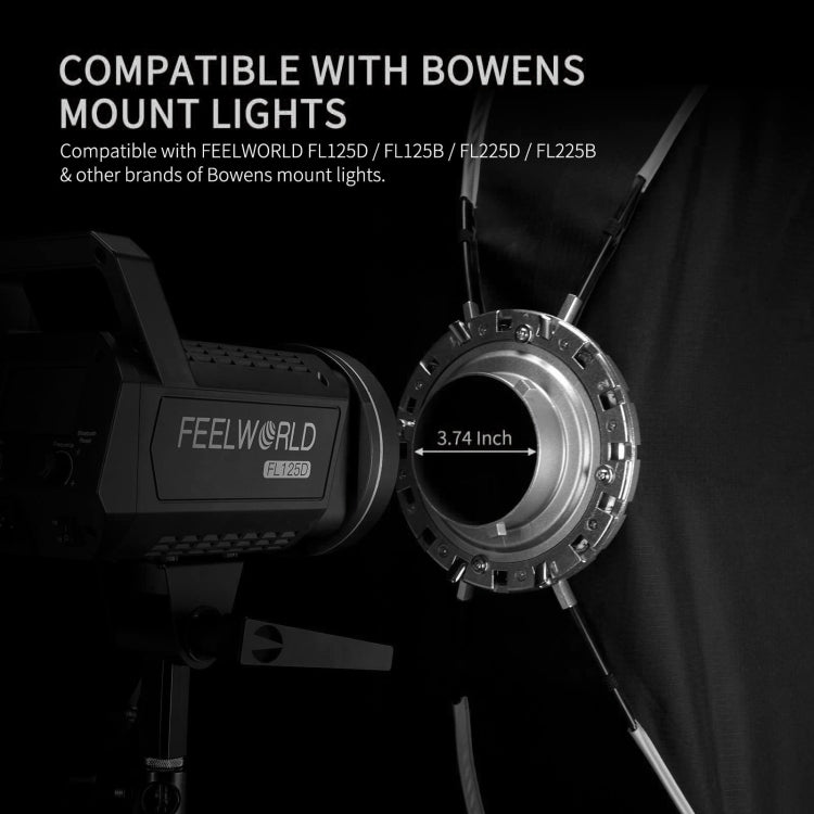 FEELWORLD FSR120 30x120cm快裝長方形柔光箱 通用保榮卡口