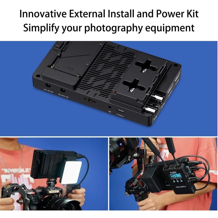 FEELWORLD FW568S 6寸攝影監視器3D LUT F970外掛供電套件 導演攝影助理監視器3G-SDI 4K HDMI輸入輸出
