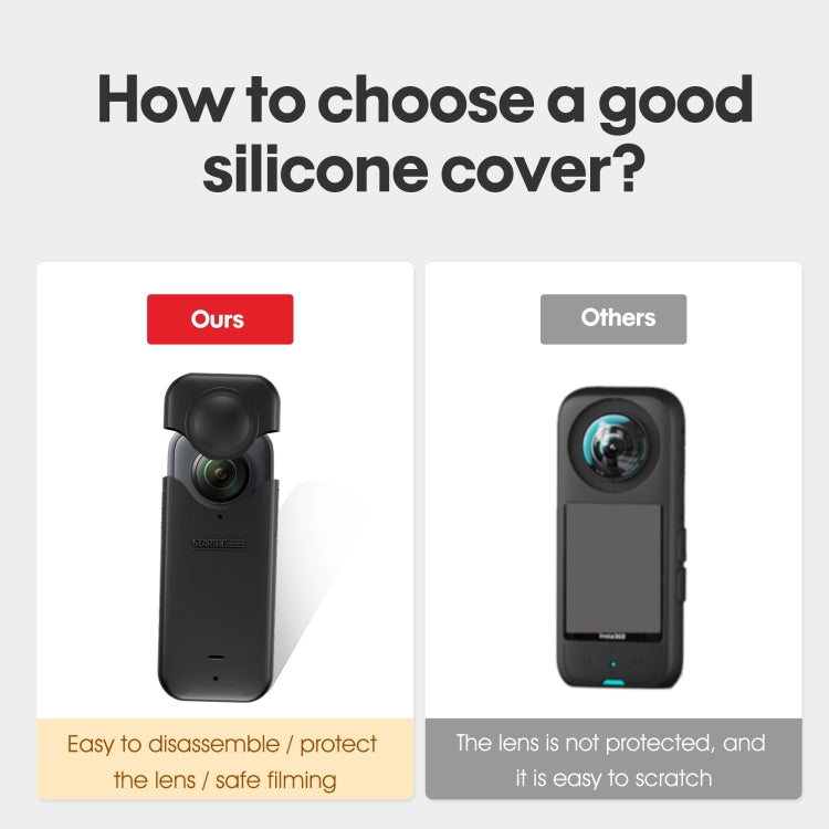 適用於Insta360 X3 STARTRC 全身硅膠保護套