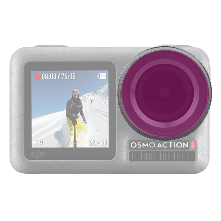 Sunnylife OA-FI179 適用於大疆DJI OSMO ACTION 鏡頭潜水濾鏡 紫色, OA-FI179, Purple