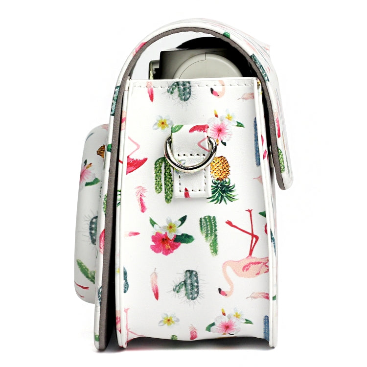 火烈鳥仙人掌皮質相機包適用於拍立得迷你 7S / 7C 相機