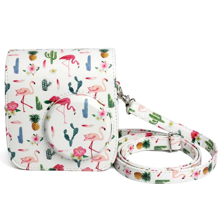 火烈鳥仙人掌皮質相機包適用於拍立得迷你 7S / 7C 相機