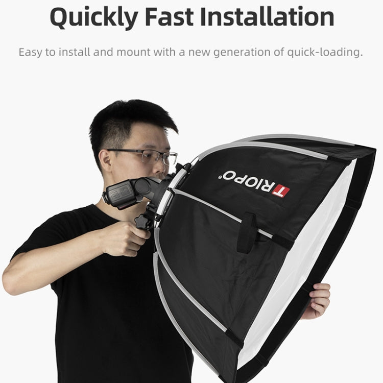 TRIOPO 捷寶KS90快速機頂閃光燈柔光箱90CM八角熱靴燈柔光罩便攜箱