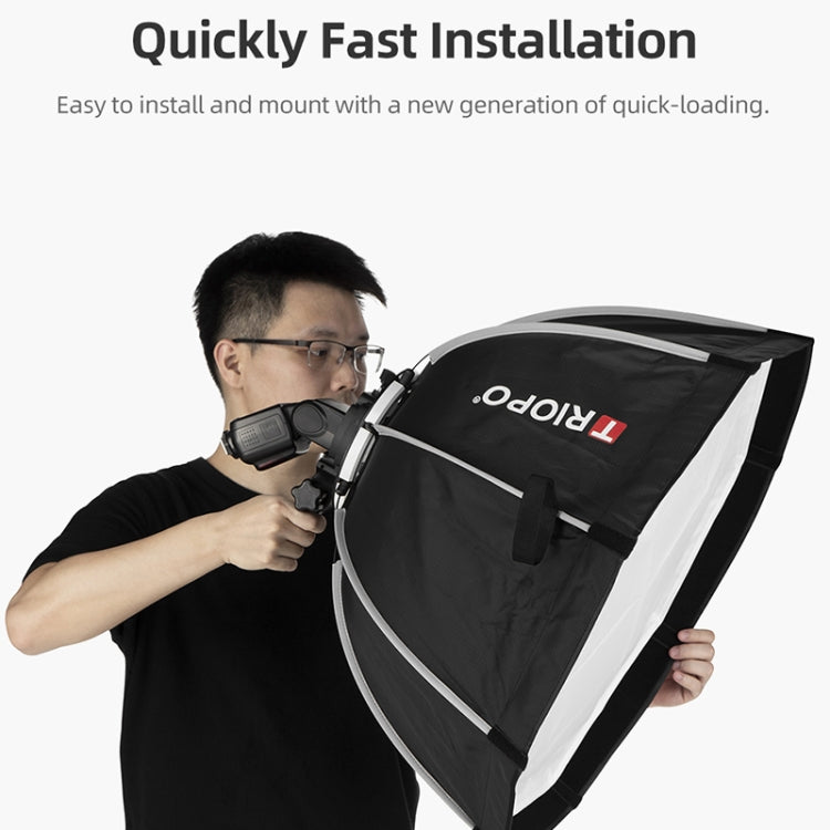 TRIOPO捷寶KX65快易撐快裝圓頭機頂燈柔光箱熱靴燈柔光罩