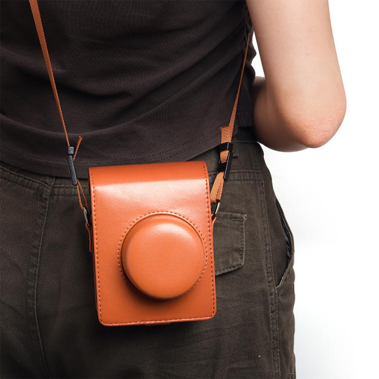 復古皮質相機包適用於LOMO自動Instax相機