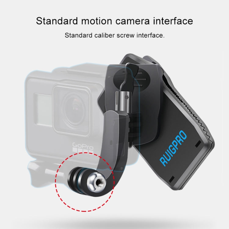 RUIGPRO 360度旋轉調節J型背包夾  適用於 DJI Osmo Action, GoPro運動相機