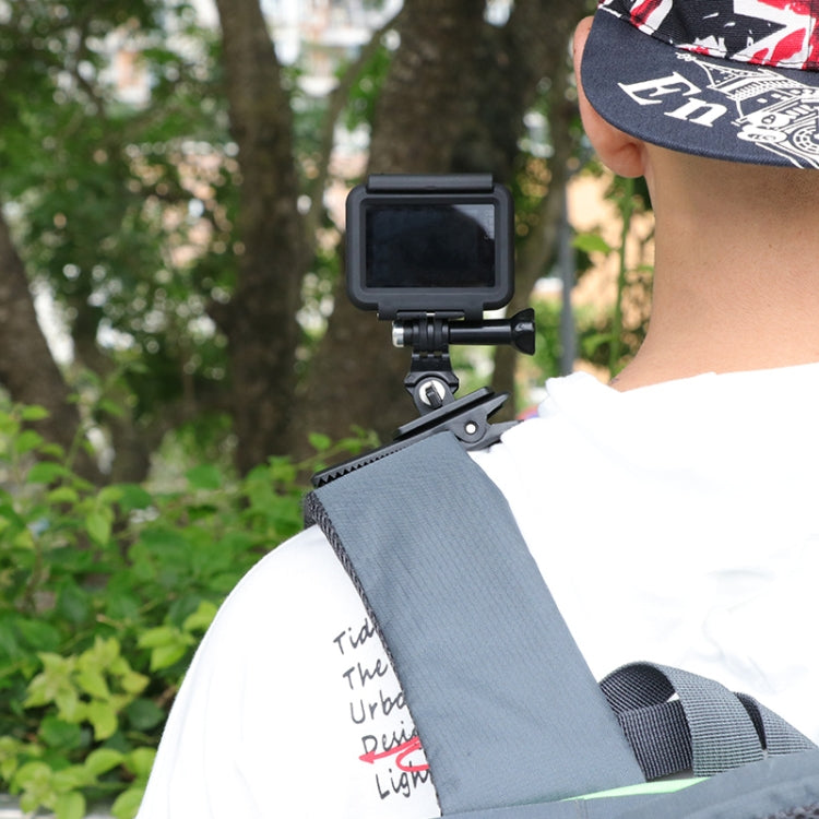 RUIGPRO 360度旋轉調節J型背包夾  適用於 DJI Osmo Action, GoPro運動相機