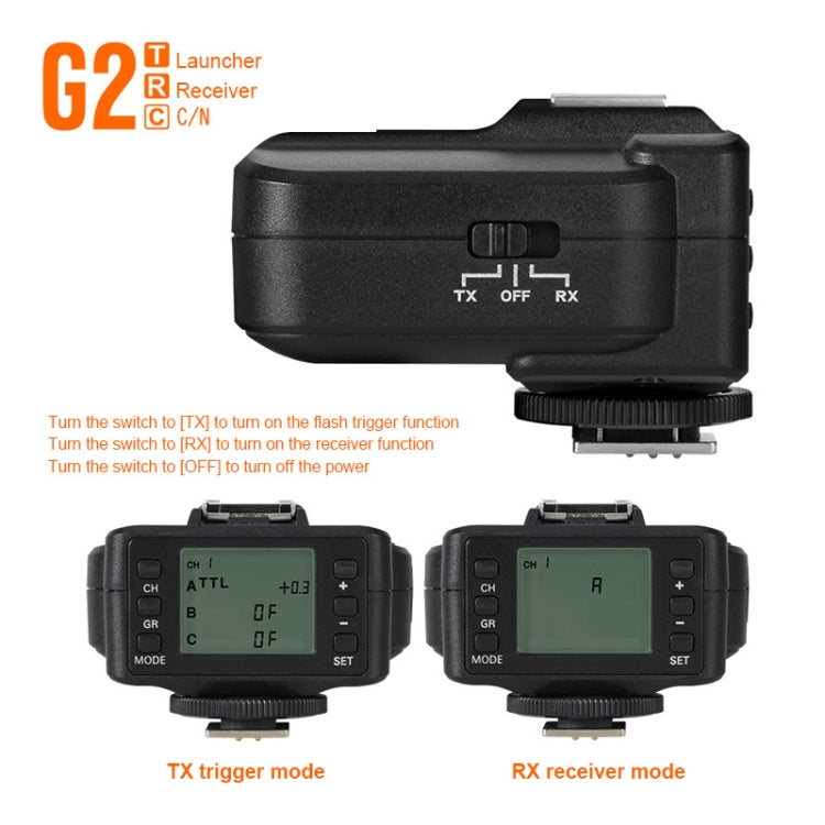 捷寶 G2 無線閃光燈引閃器2.4G接收/發射兩用TTL高速觸發器 適用於佳能