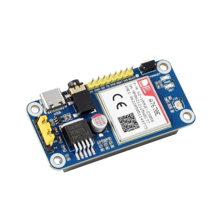 Waveshare  A7670E LTE Cat-1 HAT適用於Raspberry Pi，歐洲、東南亞、西亞、非洲、中國、韓國適用