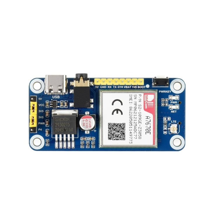 Waveshare  A7670E LTE Cat-1 HAT適用於Raspberry Pi，歐洲、東南亞、西亞、非洲、中國、韓國適用