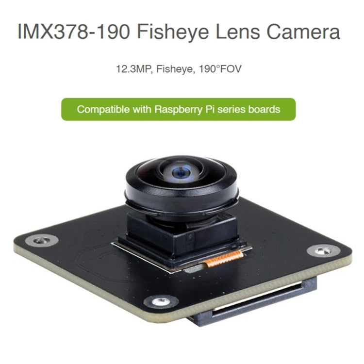IMX378-190 魚眼鏡頭 12.3MP 廣角相機，適用於 Raspberry Pi 21658