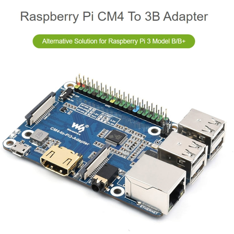 Waveshare  適用於Raspberry Pi 3 Model B/B+ 的 Raspberry Pi CM4 轉 3B 適配器
