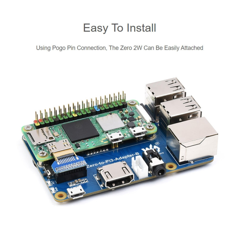 Waveshare  適用於Raspberry Pi 3 Model B/B+ 的 Raspberry Pi Zero 2W 轉 3B 適配器