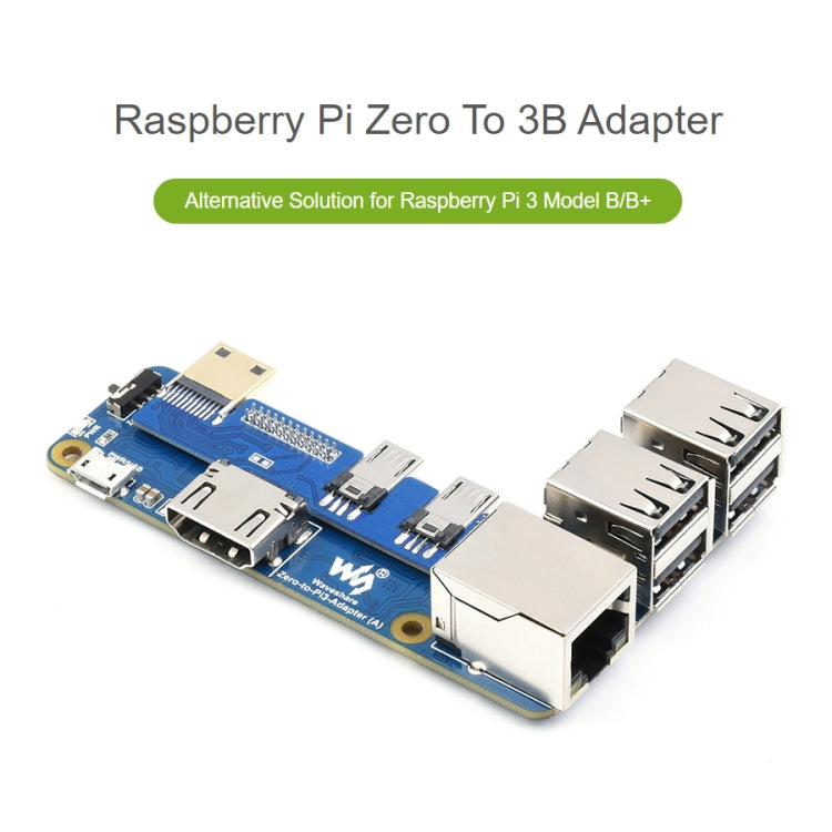 Waveshare  適用於Raspberry Pi 3 Model B/B+ 的 Raspberry Pi Zero 轉 3B 適配器
