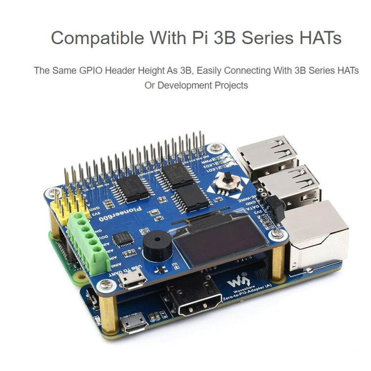 Waveshare  適用於Raspberry Pi 3 Model B/B+ 的 Raspberry Pi Zero 轉 3B 適配器